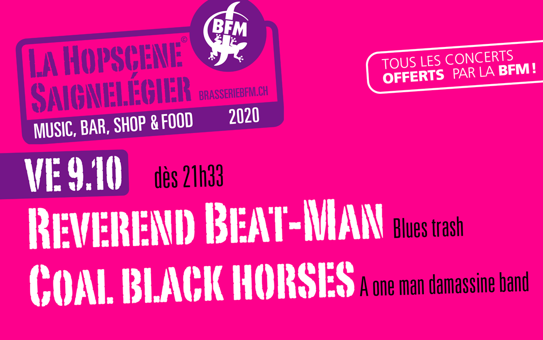 Reverend Beat-Man + Coal black horses
